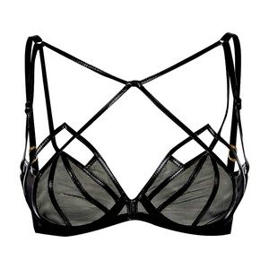 Agent Provocateur Jet PVC Strappy Gothic
Bra 32DD